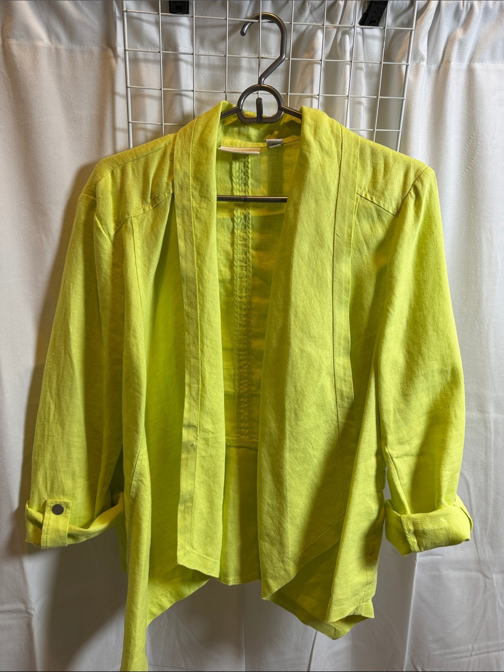Chico's linen Open-Front Blazer